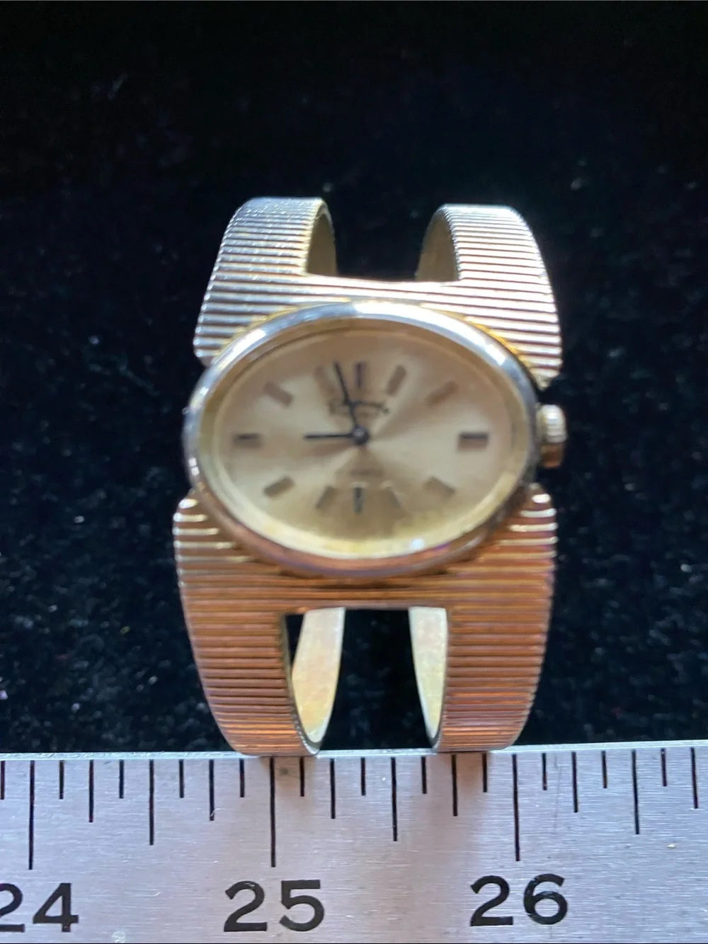 Gold-Tone Women's Vintage Cuff Watch